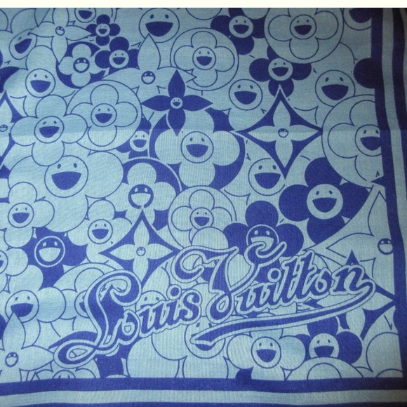 Louis Vuitton x Takashi Murakami Cosmic Blossom Monogram Scarf - Picture 2 of 3